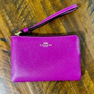 Coach Dark Magenta Wrist Wallet